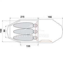 Oρειβατικές σκηνές camping 3 εποχών τριών ατόμων Fjord Nansen Korsyka 3