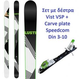 Πέδιλα σκι Lusti Exo Freestyle + Δέστρα Vist VSP + Carve plate Speedcom Din 3-10